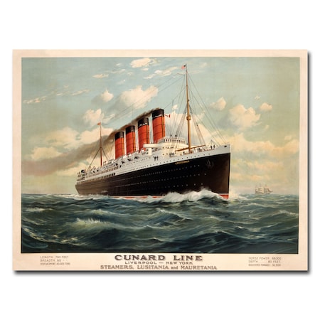 Fred Pansing 'Cunard Line 1908' Canvas Art,35x47